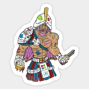 modern gladiator. capitalism. Sticker